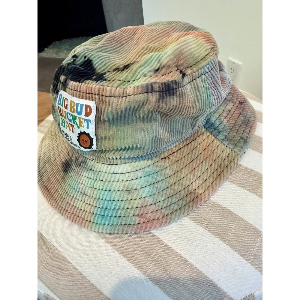 Big Bud Press Bucket Hat Corduroy  Neutral Tie Dye Made in USA Unisex